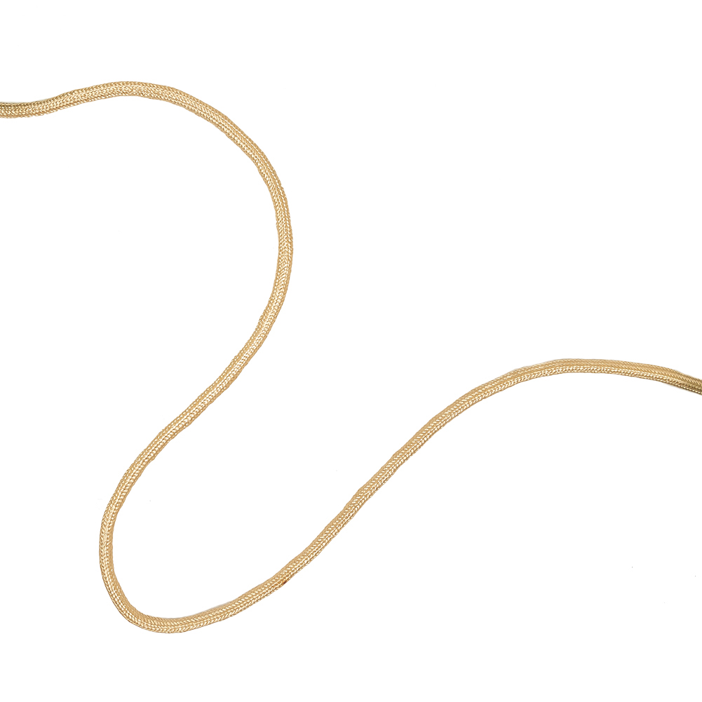 Beige Luminous Cotton Blend Braided Cord – 3mm Beige Luminous Cotton Blend Braided Cord – 3mm