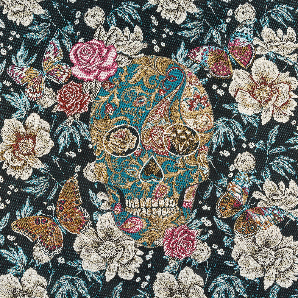 French Noir Skull in Love Oversized Square Patch – 18.875″ French Noir Skull in Love Oversized Square Patch – 18.875″