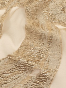 Metallic Gold and Beige Marbled Veins Luxury Burnout Brocade Panel Metallic Gold and Beige Marbled Veins Luxury Burnout Brocade Panel