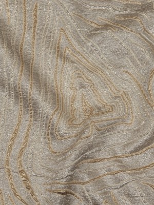 Metallic Silver, Gold and Beige Contour Lines Luxury Brocade Metallic Silver, Gold and Beige Contour Lines Luxury Brocade