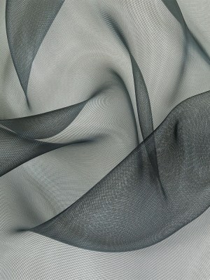 Stiff Mesh-Like Polyester Organza – Black – Iris Collection Stiff Mesh-Like Polyester Organza – Black – Iris Collection