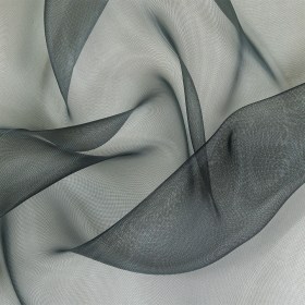 Stiff Mesh-Like Polyester Organza – Black – Iris Collection Stiff Mesh-Like Polyester Organza – Black – Iris Collection