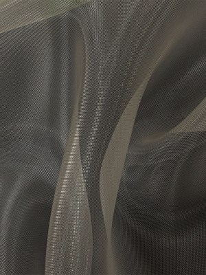 Stiff Mesh-Like Polyester Organza – Greige – Iris Collection Stiff Mesh-Like Polyester Organza – Greige – Iris Collection