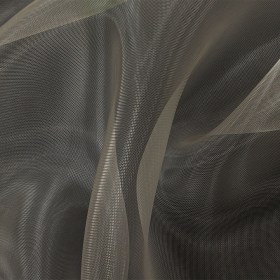 Stiff Mesh-Like Polyester Organza – Greige – Iris Collection Stiff Mesh-Like Polyester Organza – Greige – Iris Collection