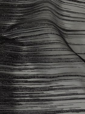 Metallic Black Lines Luxury Organza Brocade Metallic Black Lines Luxury Organza Brocade