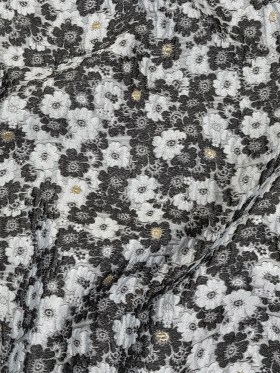 Black, Gray and Metallic Gold Floral Luxury Brocade Black, Gray and Metallic Gold Floral Luxury Brocade