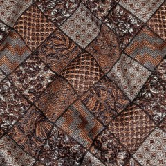 Metallic Silver, Copper and Maroon Patchwork Squares Luxury Brocade Metallic Silver, Copper and Maroon Patchwork Squares Luxury Brocade