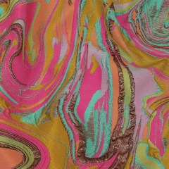 Rose Gold, Coral and Seafoam Marbled Metallic Luxury Brocade Rose Gold, Coral and Seafoam Marbled Metallic Luxury Brocade
