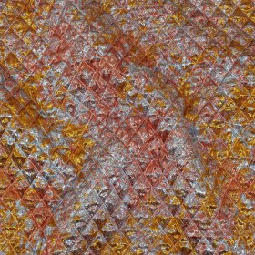 Metallic Coral, Gold and Baby Blue Diamond Quilted Luxury Brocade Metallic Coral, Gold and Baby Blue Diamond Quilted Luxury Brocade