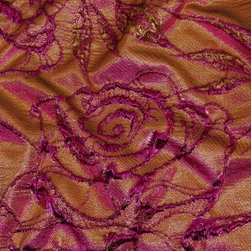 Metallic Iridescent Fuchsia and Gold Floral Luxury Brocade Metallic Iridescent Fuchsia and Gold Floral Luxury Brocade