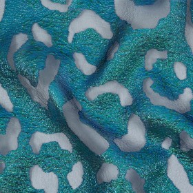 Metallic Royal and Emerald Animal Spots Luxury Burnout Brocade Metallic Royal and Emerald Animal Spots Luxury Burnout Brocade