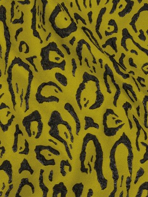 Metallic Black and Mustard Animal Spots Luxury Brocade Metallic Black and Mustard Animal Spots Luxury Brocade