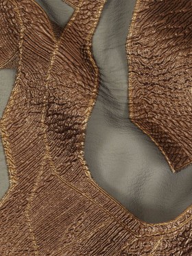 Metallic Bronze and Black Abstract Luxury Burnout Brocade Metallic Bronze and Black Abstract Luxury Burnout Brocade