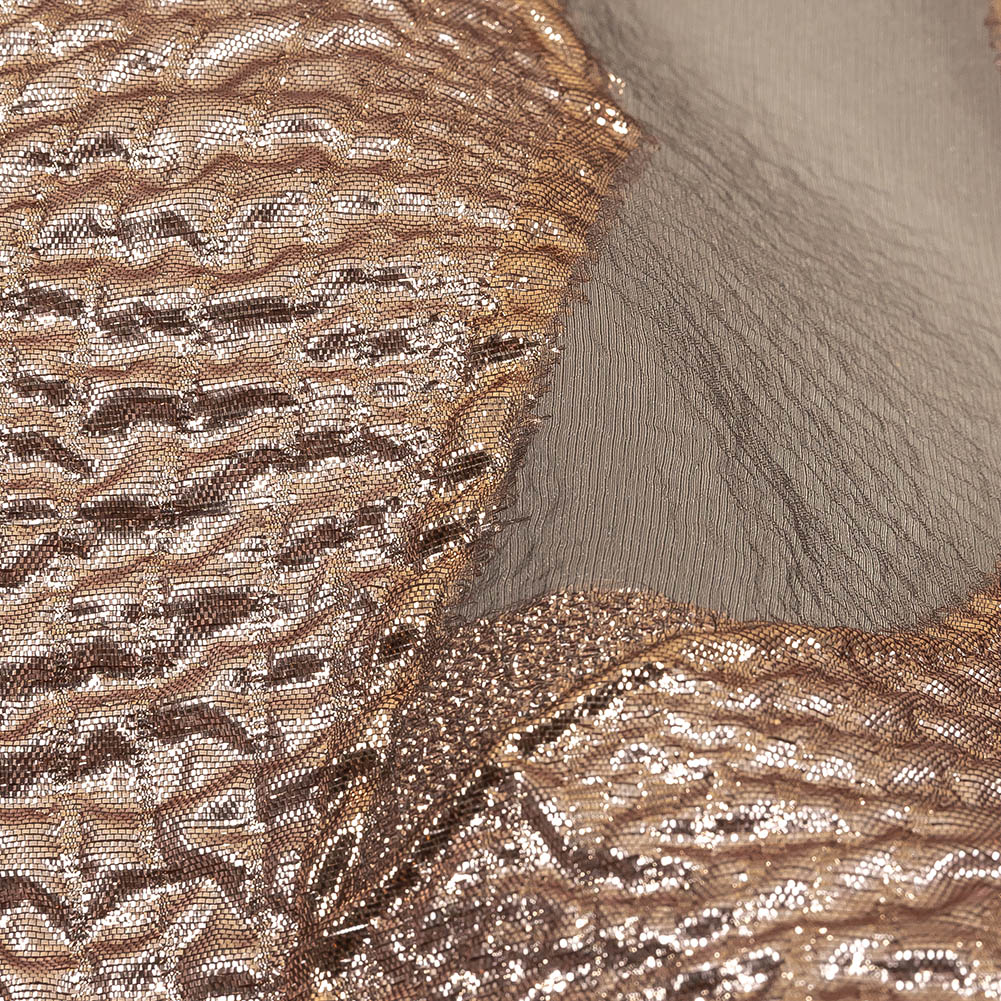 Metallic Rose Gold Abstract Luxury Burnout Brocade Metallic Rose Gold Abstract Luxury Burnout Brocade