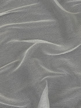 Metallic Silver and White Textural Stripes Luxe Novelty Mesh Metallic Silver and White Textural Stripes Luxe Novelty Mesh