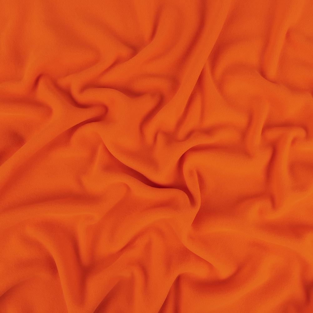 Flame Orange Recycled Polyester Stretch Knit Fleece Flame Orange Recycled Polyester Stretch Knit Fleece