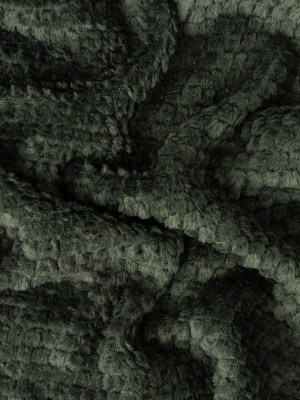 Darkest Spruce Plush Polyester Bubble Fleece Darkest Spruce Plush Polyester Bubble Fleece