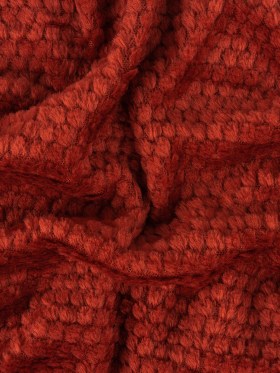 Sun Dried Tomato Plush Polyester Bubble Fleece Sun Dried Tomato Plush Polyester Bubble Fleece