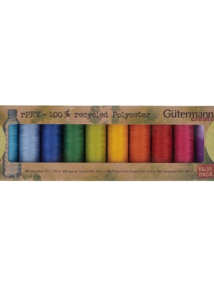 Gutermann Recycled Polyester Thread Set 10ct – Bright Shades Gutermann Recycled Polyester Thread Set 10ct – Bright Shades
