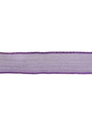 Purple Sheer Woven Ribbon with Wired Edges – 0.75″ Purple Sheer Woven Ribbon with Wired Edges – 0.75″