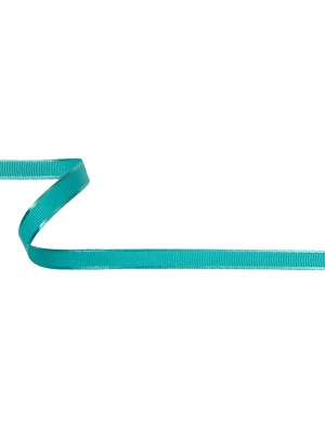 Turquoise Satin-Edged Grosgrain Ribbon – 0.375″ Turquoise Satin-Edged Grosgrain Ribbon – 0.375″