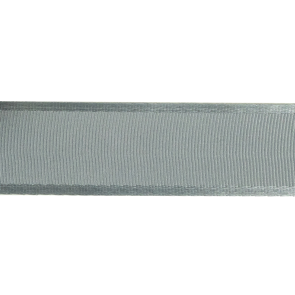 Silver Gray Satin-Edged Grosgrain Ribbon - 1"