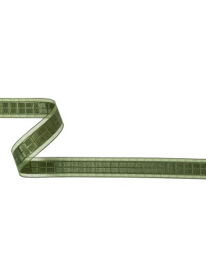 Cypress Windowpane Checks and Sheer Borders Woven Ribbon – 0.625″ Cypress Windowpane Checks and Sheer Borders Woven Ribbon – 0.625″