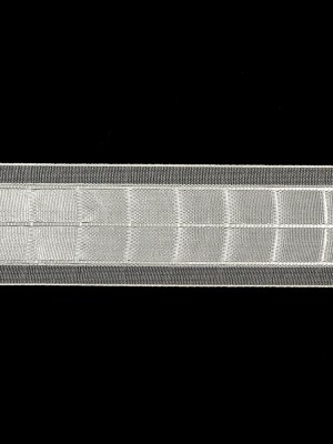 Brilliant White Windowpane Checks and Sheer Borders Woven Ribbon – 1″ Brilliant White Windowpane Checks and Sheer Borders Woven Ribbon – 1″