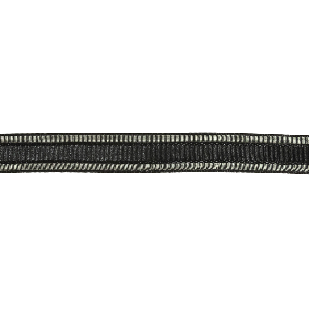 Black Woven Ribbon with Sheer Organza Borders - 0.5"