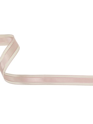 Pale Pink Woven Ribbon with Sheer Organza Borders – 0.75″ Pale Pink Woven Ribbon with Sheer Organza Borders – 0.75″