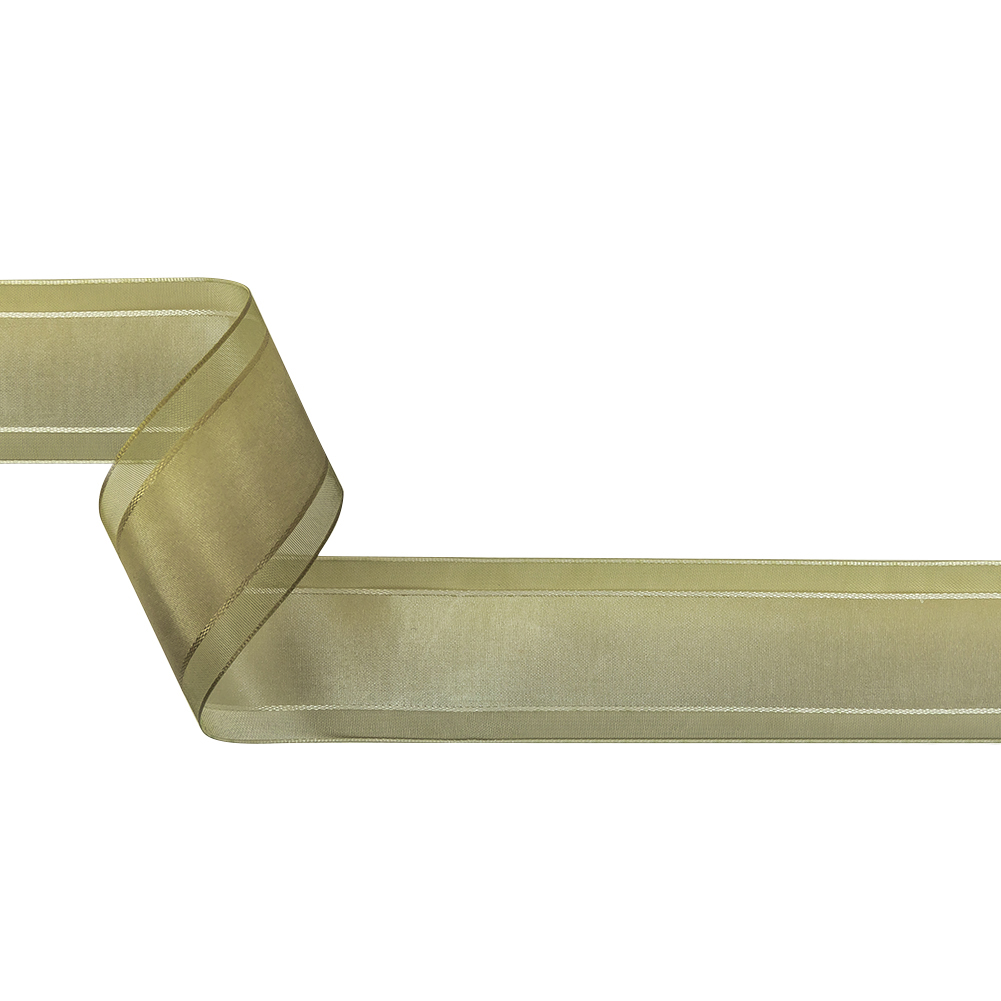 Sage and Lime Ombre Woven Ribbon with Sheer Organza Borders – 1.5″ Sage and Lime Ombre Woven Ribbon with Sheer Organza Borders – 1.5″