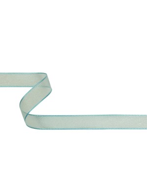 Sky Blue Shimmering Organza Ribbon with Woven Edges – 0.75″ Sky Blue Shimmering Organza Ribbon with Woven Edges – 0.75″