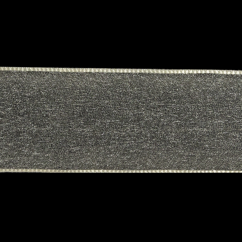 Cannoli Cream Shimmering Organza Ribbon with Woven Edges - 1.5"