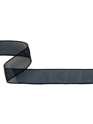 Navy Shimmering Organza Ribbon with Woven Edges – 1.125″ Navy Shimmering Organza Ribbon with Woven Edges – 1.125″