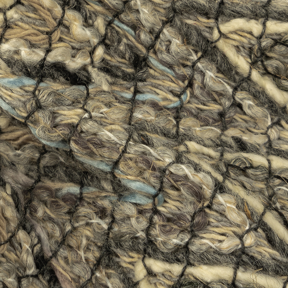 Gray, Beige and Oatmeal Zig Zag Cotton and Polyester Novelty Woven