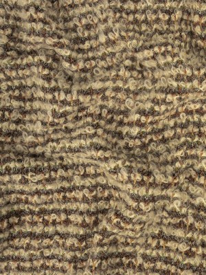 Gray, Cream and Multicolored Boucle Stripes Chunky Wool Knit Gray, Cream and Multicolored Boucle Stripes Chunky Wool Knit