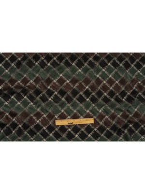 Jade, Brown and Black Diagonal Basketweave Embroidered Stretch Polyester Mesh Jade, Brown and Black Diagonal Basketweave Embroidered Stretch Polyester Mesh