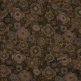 Scarab, Gray and Gold Metallic Medallions Cotton and Polyester Jacquard Knit Scarab, Gray and Gold Metallic Medallions Cotton and Polyester Jacquard Knit