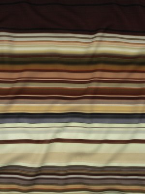 Italian Seafoam, Russet and Capulet Olive Stripes Polyester Crepe de Chine Panel Italian Seafoam, Russet and Capulet Olive Stripes Polyester Crepe de Chine Panel