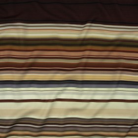 Italian Seafoam, Russet and Capulet Olive Stripes Polyester Crepe de Chine Panel Italian Seafoam, Russet and Capulet Olive Stripes Polyester Crepe de Chine Panel