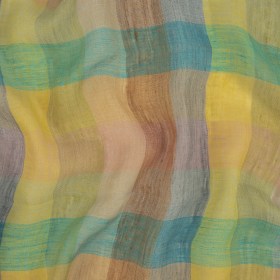Rainbow Checkered Linen Scrim Rainbow Checkered Linen Scrim