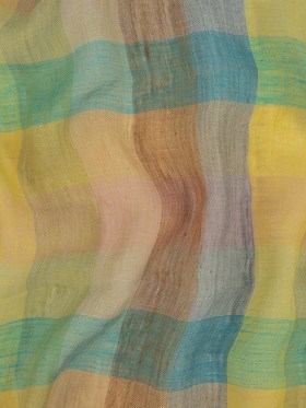 Rainbow Checkered Linen Scrim Rainbow Checkered Linen Scrim