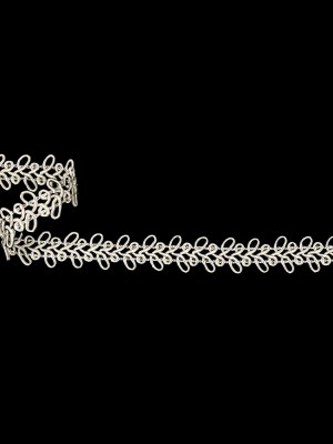 White Loops Braided Trim – 0.75″ White Loops Braided Trim – 0.75″