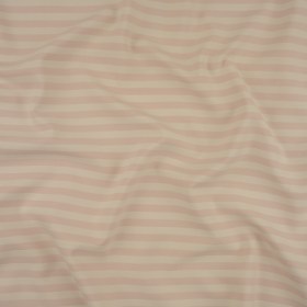 Italian Heavenly Pink Tone on Tone Striped Stretch Polyester and Viscose Double Cloth Italian Heavenly Pink Tone on Tone Striped Stretch Polyester and Viscose Double Cloth