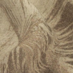 Italian White and Taupe Palm Trees Rayon Crepe Italian White and Taupe Palm Trees Rayon Crepe