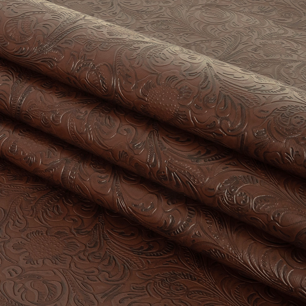 Vintage-Look Floral Embossed Vinyl – Brown – Wynonna Collection Vintage-Look Floral Embossed Vinyl – Brown – Wynonna Collection