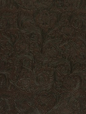 Vintage-Look Floral Embossed Vinyl – Chocolate – Wynonna Collection Vintage-Look Floral Embossed Vinyl – Chocolate – Wynonna Collection