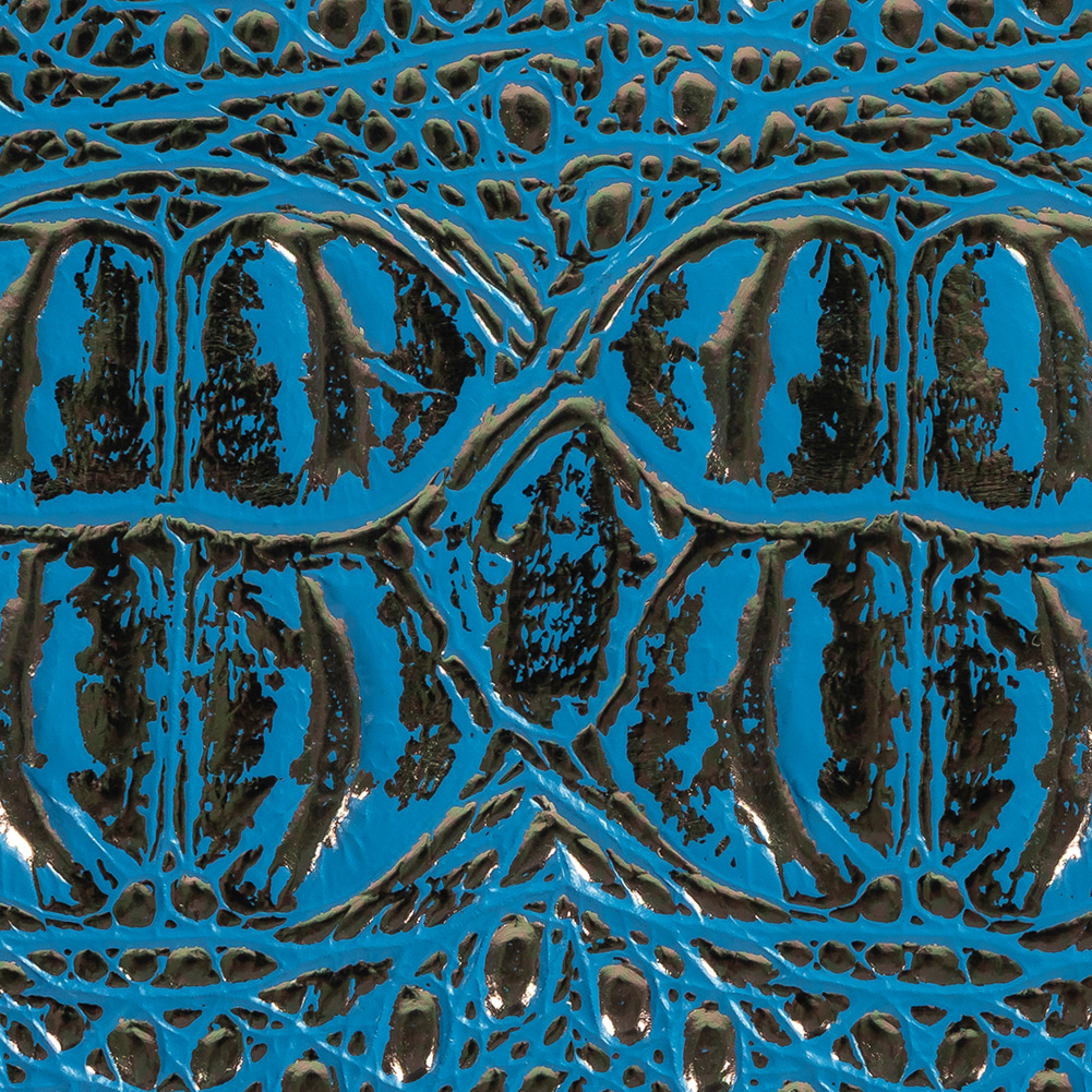 Metallic Crocodile Embossed Vinyl – Blue and Bronze – Twain Collection Metallic Crocodile Embossed Vinyl – Blue and Bronze – Twain Collection