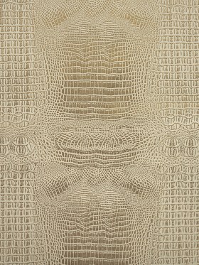 Metallic Crocodile Embossed Vinyl – Star White and Gold – Twain Collection Metallic Crocodile Embossed Vinyl – Star White and Gold – Twain Collection