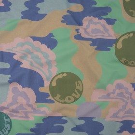 Stretch Cotton Poplin Print – Purple and Green Clouds and Bubbles – Mood Exclusive Buttoned Up Stretch Cotton Poplin Print – Purple and Green Clouds and Bubbles – Mood Exclusive Buttoned Up
